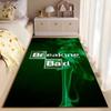 Area Rug, Breaking Bad Logo Green Smoke Minimal TV Show Poster, Man Cave Decor, Non-Slip Mat