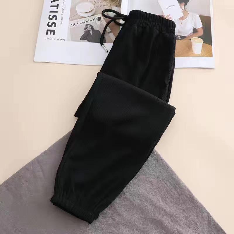 

Брюки от комаров для девочек, тонкая летняя одежда для детей, брюки из ледяного шелка для девочек, длинные брюки на лето 160 чёрный