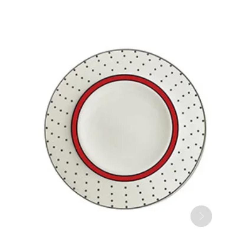 Chinesische Keramikplatte Haushalt 8 Zoll Flache Platte Französisch Vintage Westliches Geschirr Blütchen Porzellan China Tafelgeschirr Backen