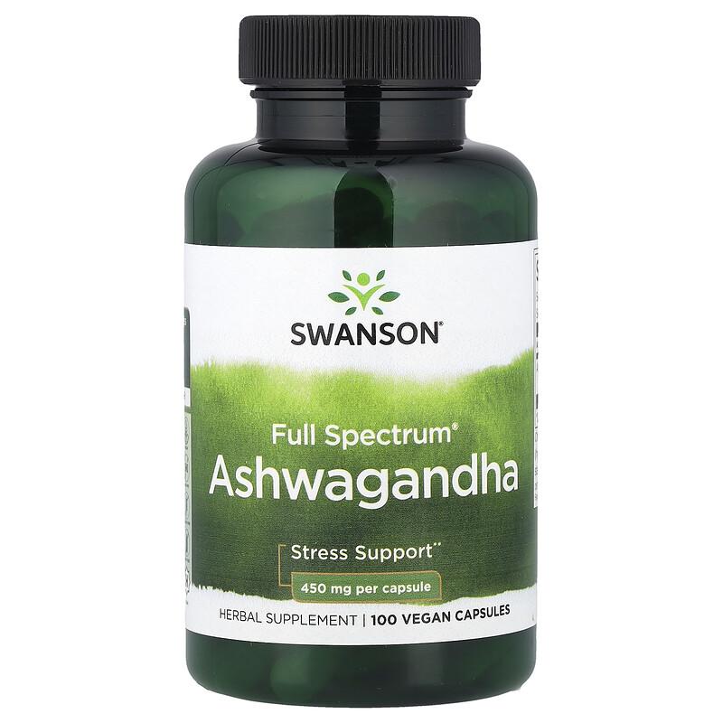 Swanson Vitamins , Full Spectrum®, Ashwagandha, 450 Mg, 100 Cápsulas Veganas - Imagen 5