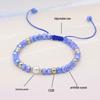 Colorful Crystal & Faux Pearl Adjustable Bead Bracelet, 6mm Beads
