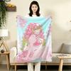 1PC Demon Slayer Patterned Flannel Blanket Suitable For All Seasons For Home Decor Warmth And Comfort Gifts Holiday Present