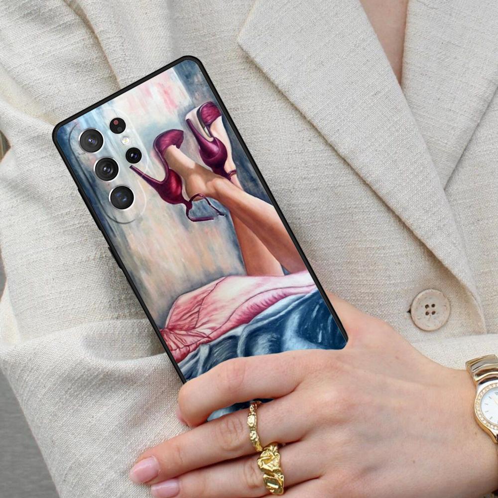 High Heels Girl Fashion Cell Phone Case for Samsung Galaxy S26 Ultra S25 S24 S23 S22 S21 S20 Note10 Cover