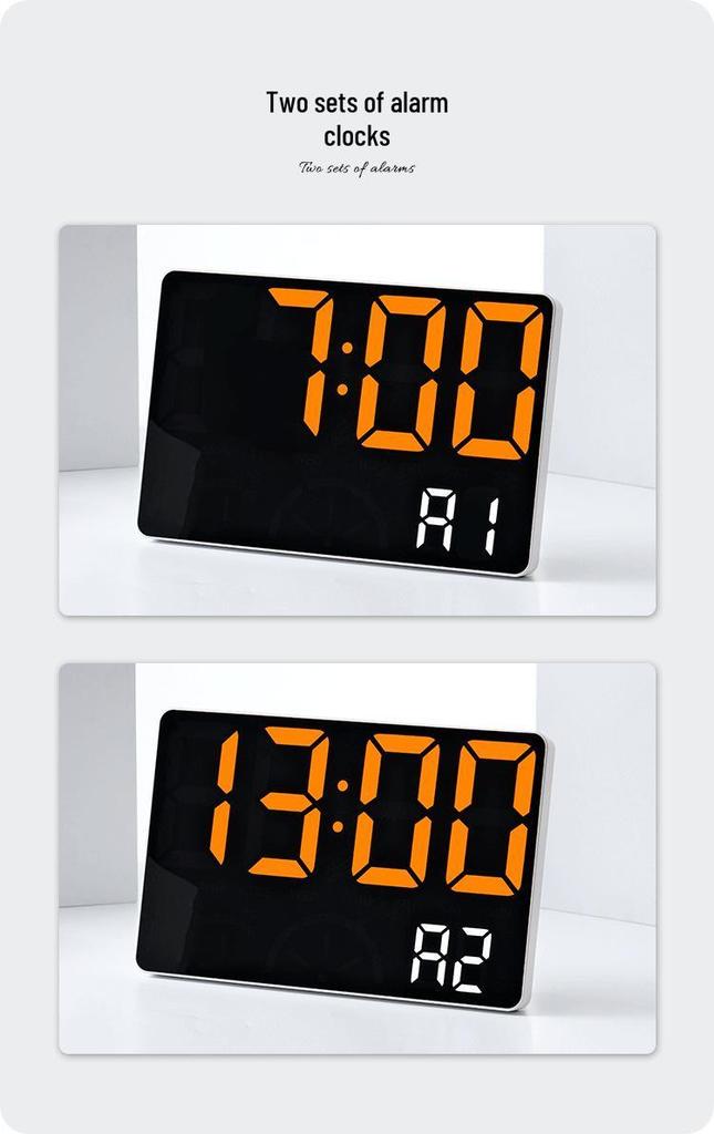 Large LED Wall Clock with Stand, Digital Multifunction GH9008