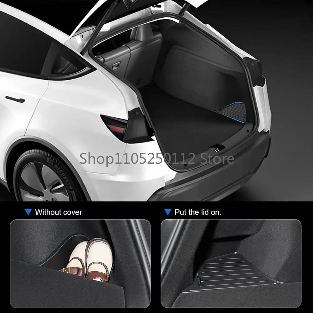 Trunk Organizer For Tesla Model Y Juniper Launch Refresh 2025 2026 Rear Trunk Storage Bins Side Box Organiser Trim Accessories