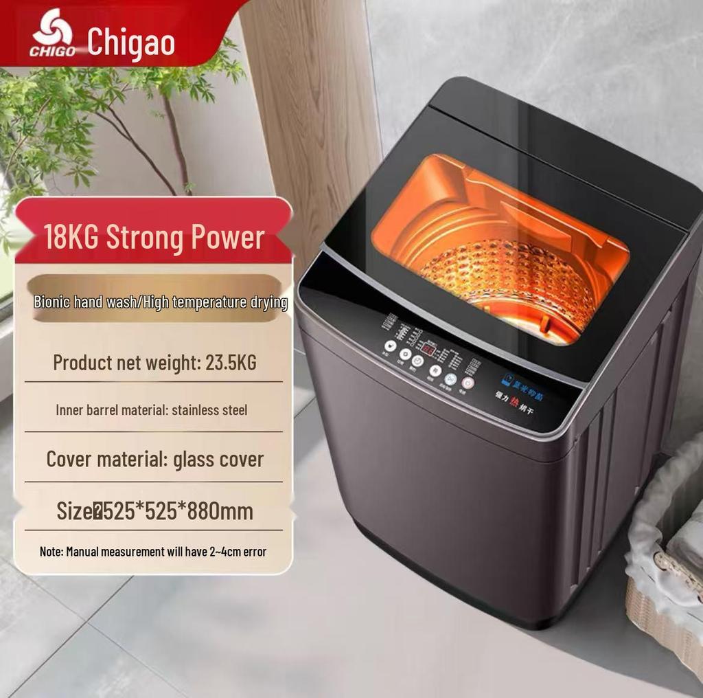 Hot Selling Fully Automatic 8kg Washing Machine: Large Capacity Wash & Dry Combo for Small Spaces