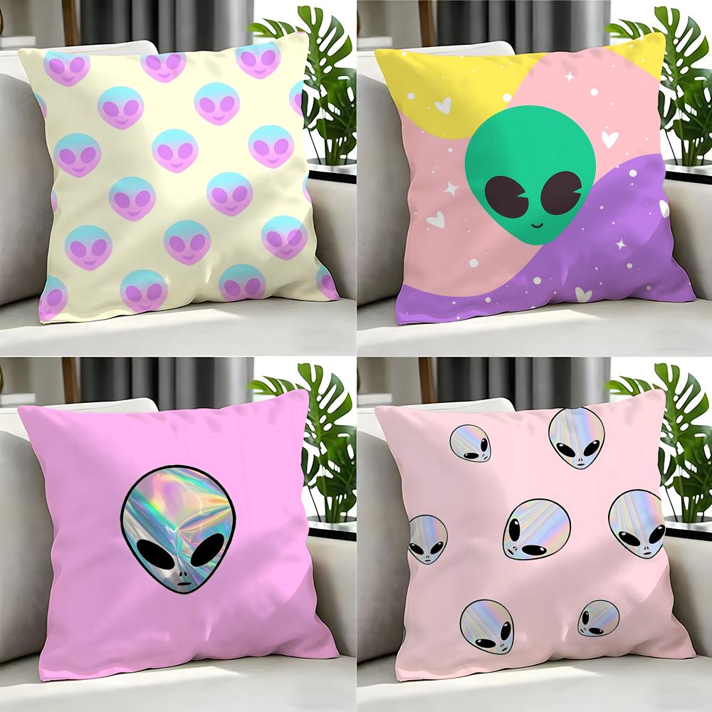 Cartoon DDreamy Aliens Cushion Cover Cushion Cover Set Pcs X X X Pillowcase Decorative Sofa Home Decor