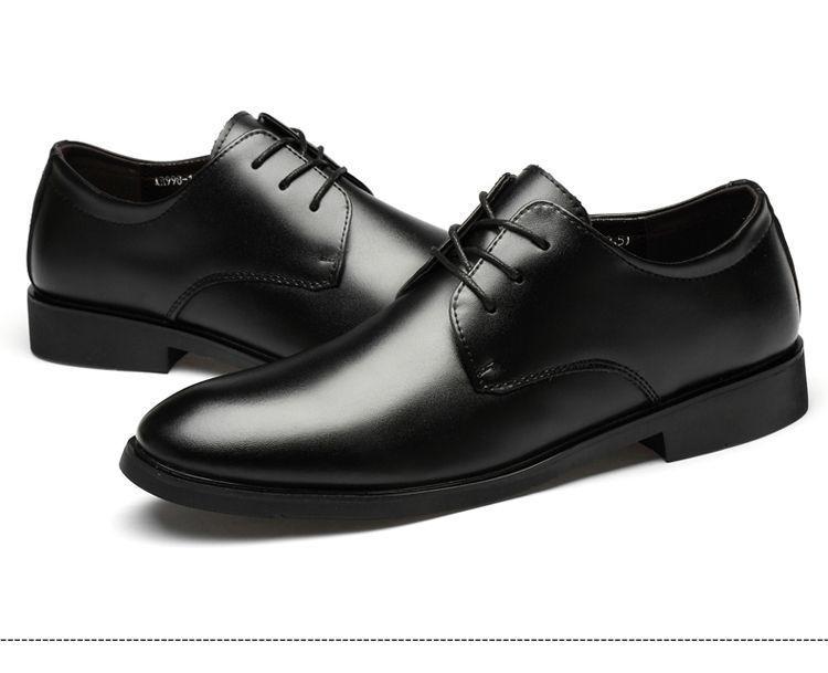 2025 High-End Men's Leather Shoes: Breathable, Soft Sole, Height-Increasing, Casual Outdoor & Business Formal.