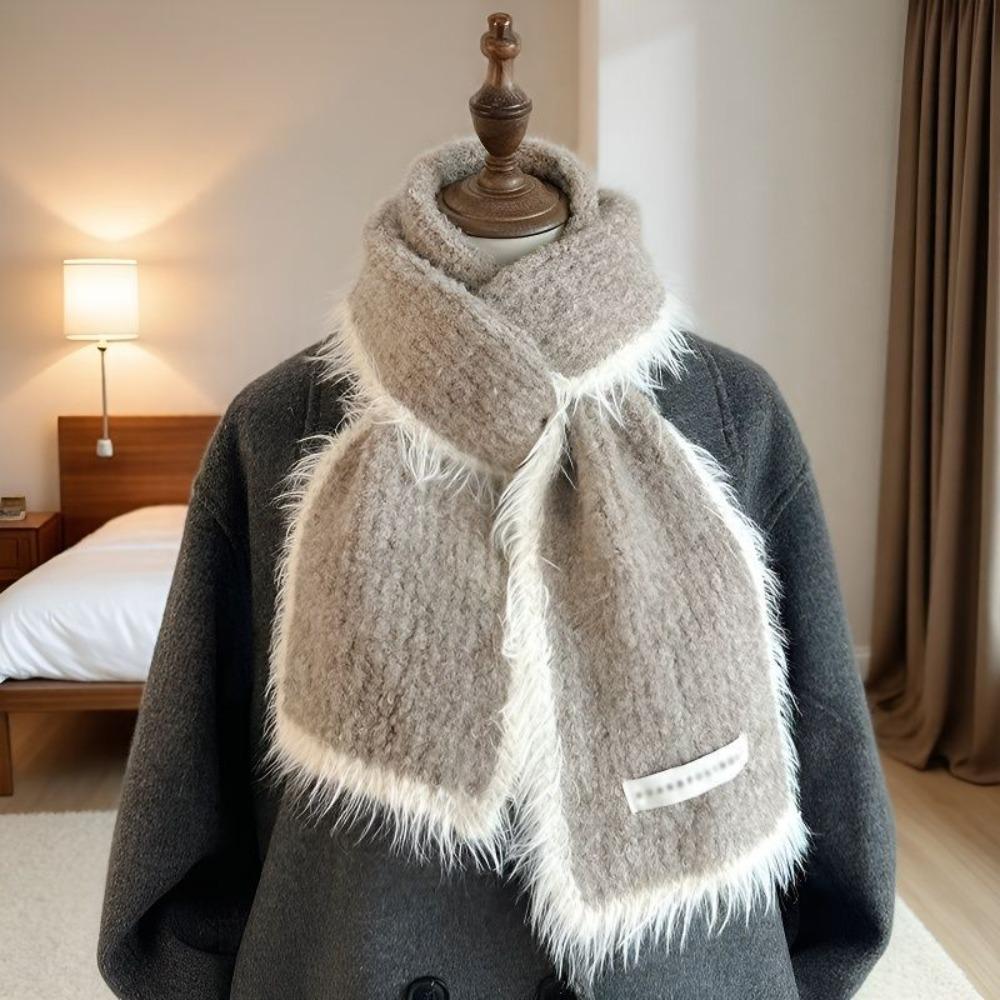 Thick Plush Long Scarf Soft Luxury Wraps Shawl Vintage Ladies Neck Warmer Scarves  Outdoor Warm