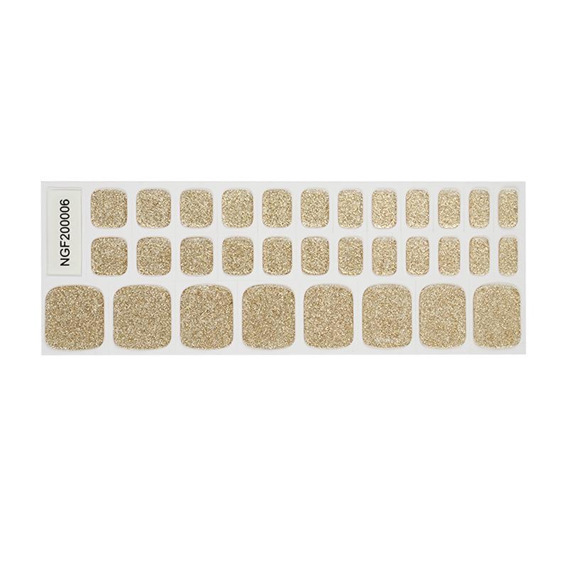 New Glitter Gel Toe Nail Patch, Lamp Nail Polish Glue Nail Patch, Semi-cured Nail Patch Toe Nail Patch