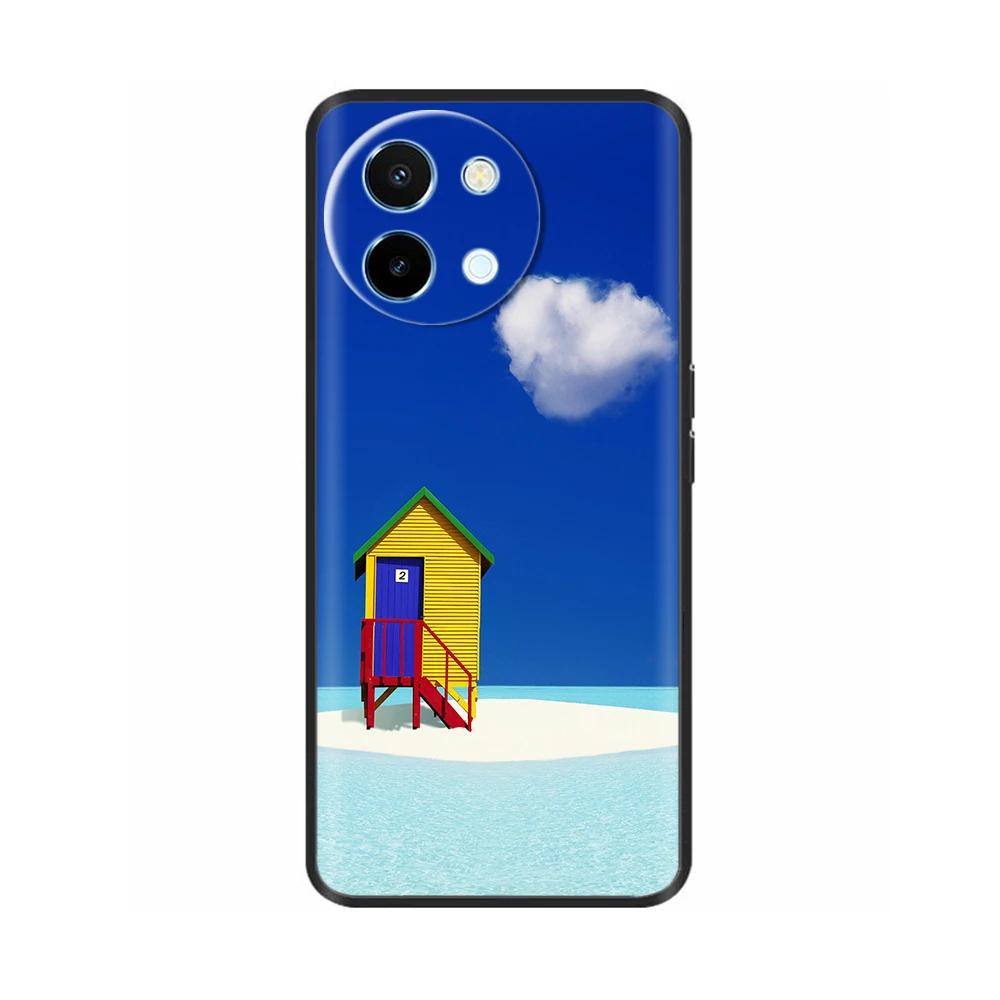 For Vivo Y38 5G Phone Case Cute Fashion Heart Flowers Cases For Vivo Y18 Soft Silicone Bumper Cover For Vivo Y18E Fundas Shells