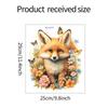 Hand Painted Fox with Flowers and Butterfly Toilet and Wall Sticker Set Waterproof Self-Adhesive Removable Decal for Bathroom WC Wall Decoration