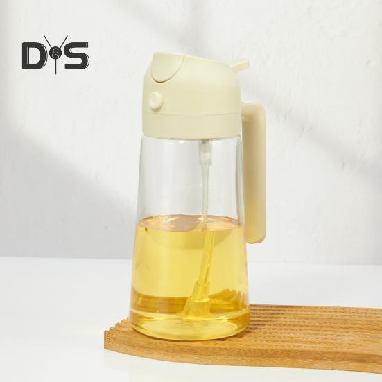 Butelka z rozpylaczem do oleju 2 w 1 Szklany dozownik i rozpylacz do oleju 500ml Wydajna kontrola oleju Gotowanie Wielofunkcyjne narzędzie kuchenne do oliwy z oliwek octu