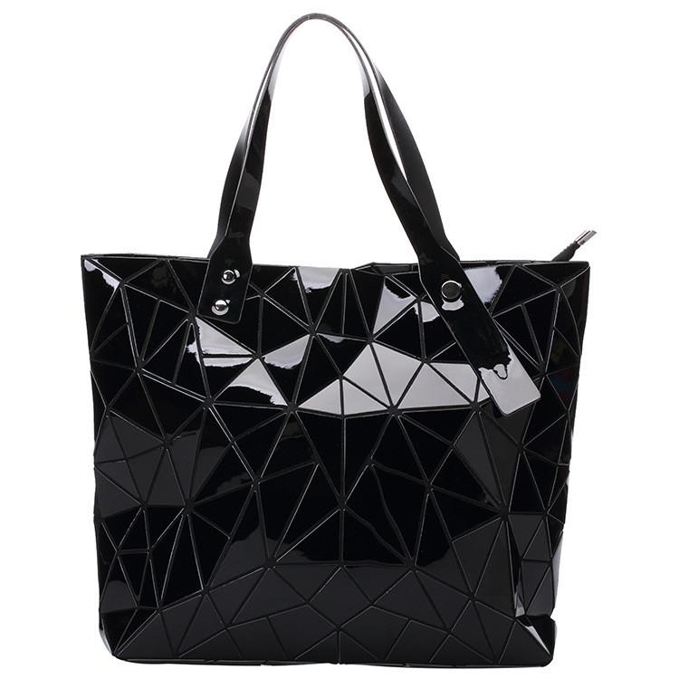 Fashionable Solid Color Geometric Pattern Large Capacity Casual Tote Bag For Women