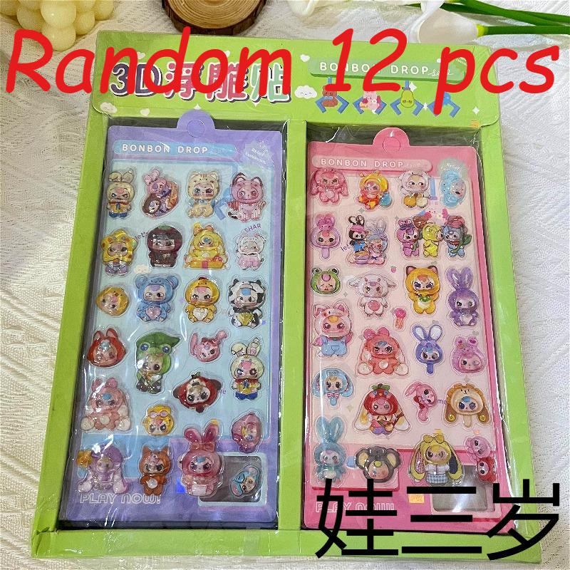 High-value Cartoon Kuromi 3-Year-Old Solid 3D Decorative Stickers Children's Festival Gift
