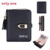 Minimalist Womens Pu Leather Wallet With Tassel For Daily Use