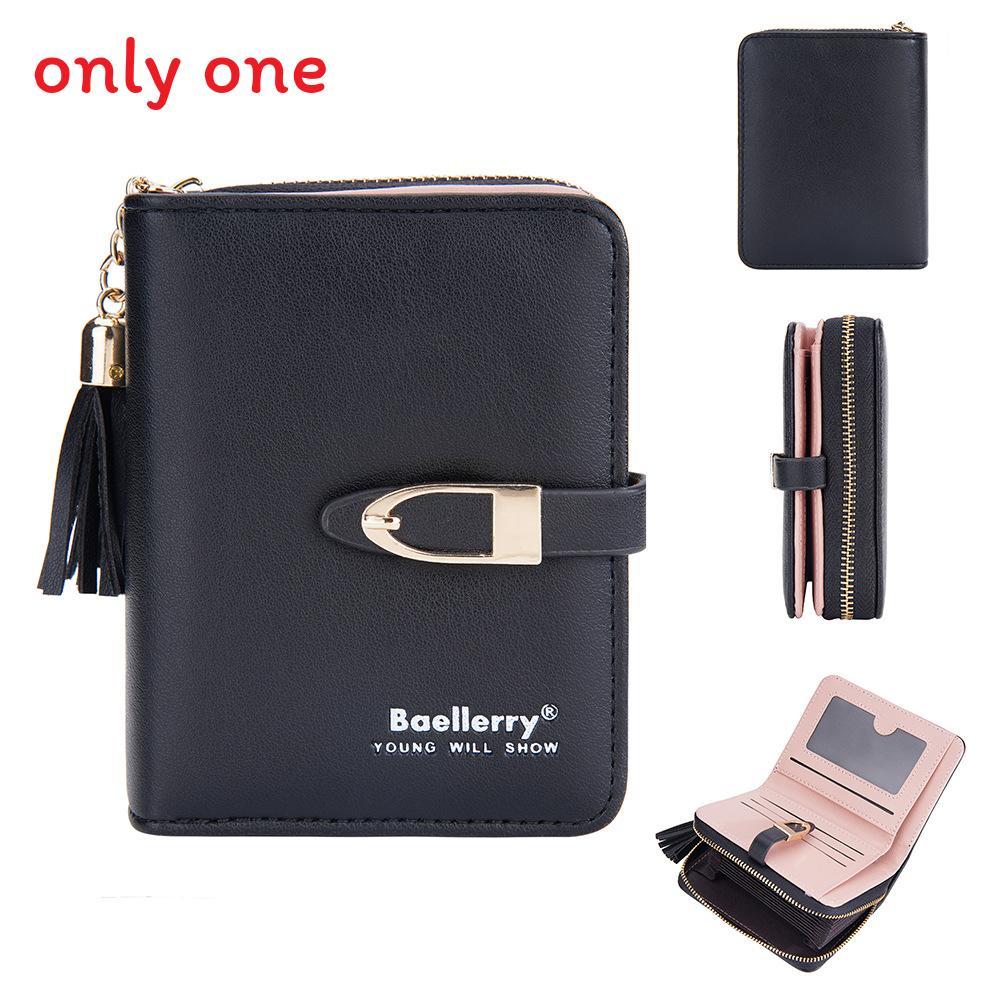 Minimalist Womens Pu Leather Wallet With Tassel For Daily Use