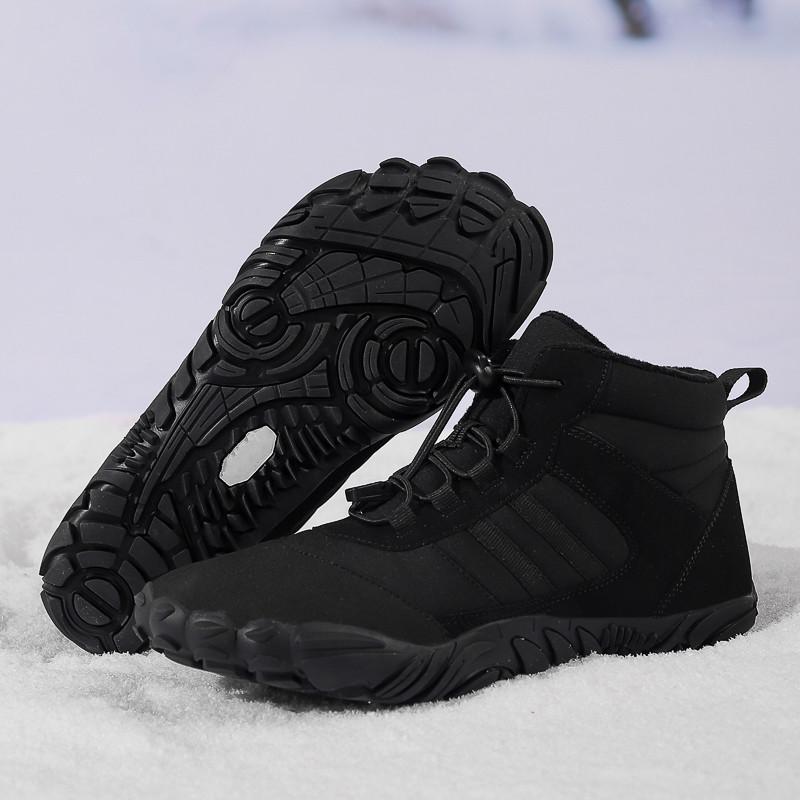Warm Snow Boots Plush Cotton Shoes Non-slip Winter Outdoor Sneakers Ankle Boots Barefoot Walking Hiking Sports Shoes