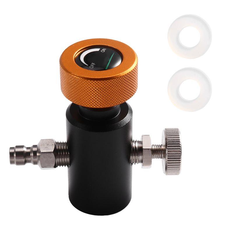 A25F-Double Hole With 8Mm Male Head And Deflated Screw Tr21-4 Thread Refill Adapter For Sodastream Quick Charging Adaptor