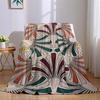 Art Deco Fan Motif Flannel Blanket Warm Soft Halloween Christmas Couch Warm Cozy Decorative Decor Gift for All Season