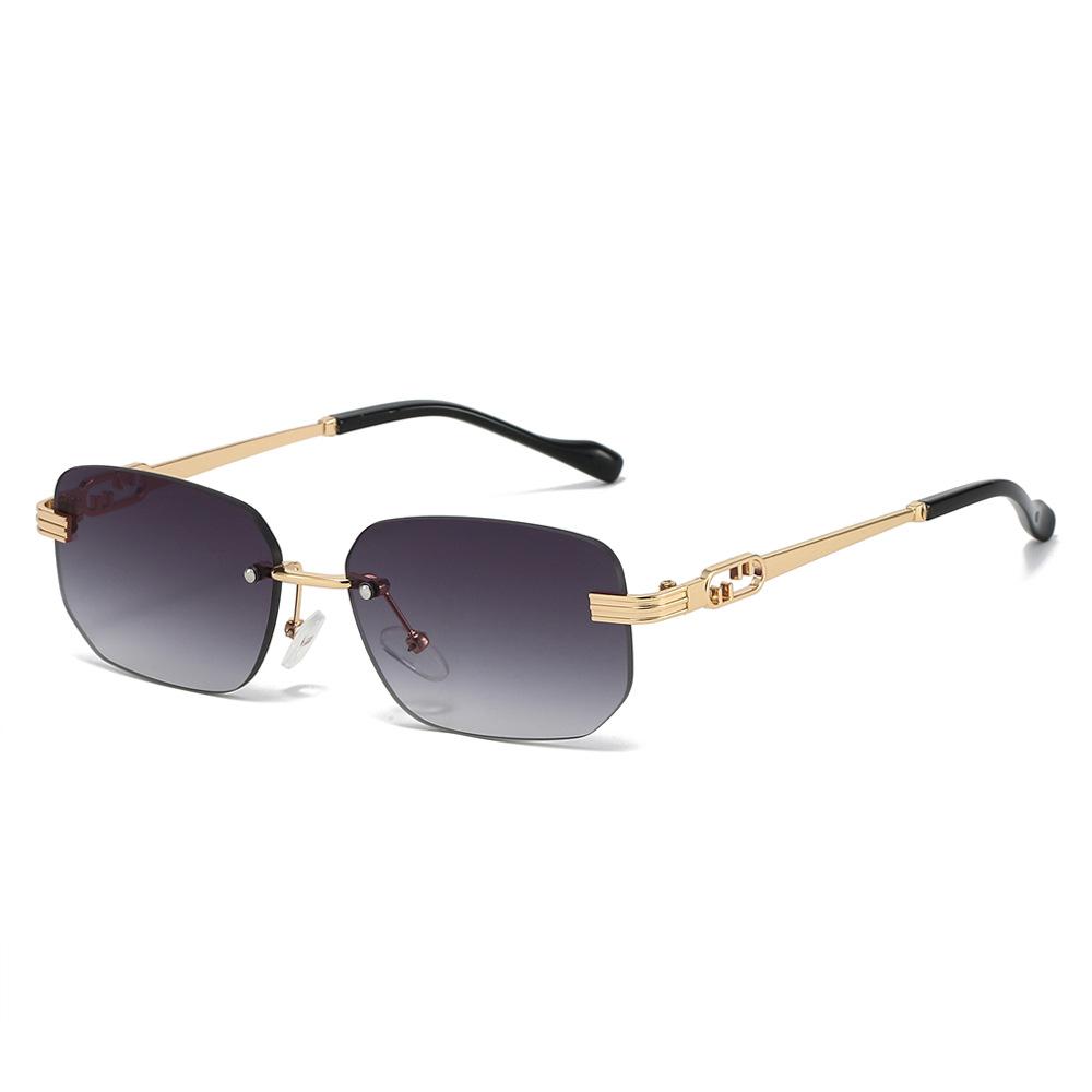 2025 Square Rimless Sunglasses Women Classic Fashion Travel Casual Metal Sun Shades Brand Designer