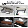Car Tissue Holder for Dashboard Box, Sun Visor Type Block Hanging Container, Towel Napkin Holder, Easy Clean Paper Rack Organizer, Stable Dispenser