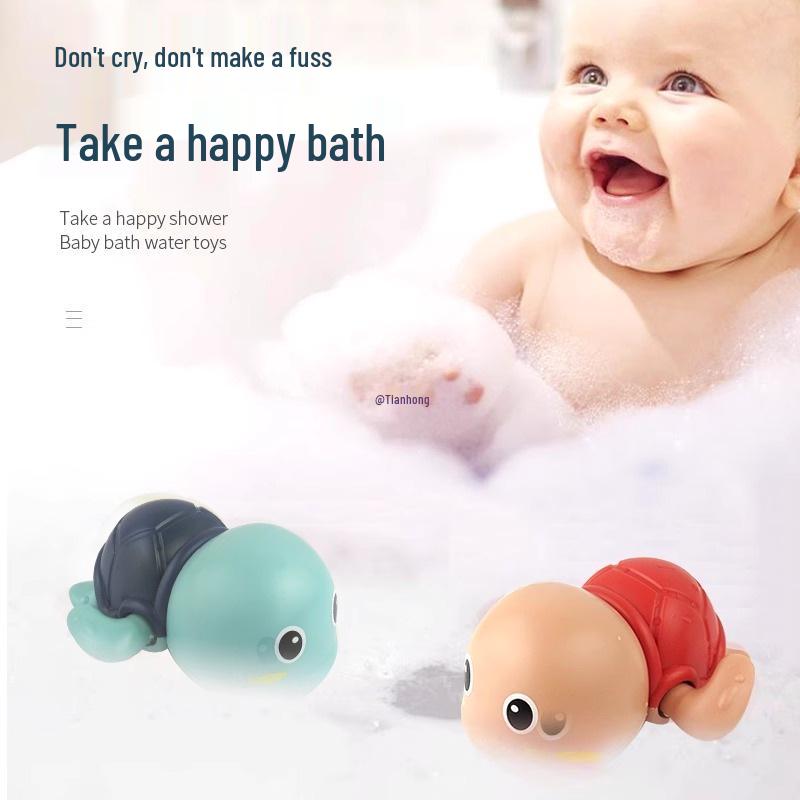 Baby Bathing Turtle & Yellow Duck Water Play Toy for Kids