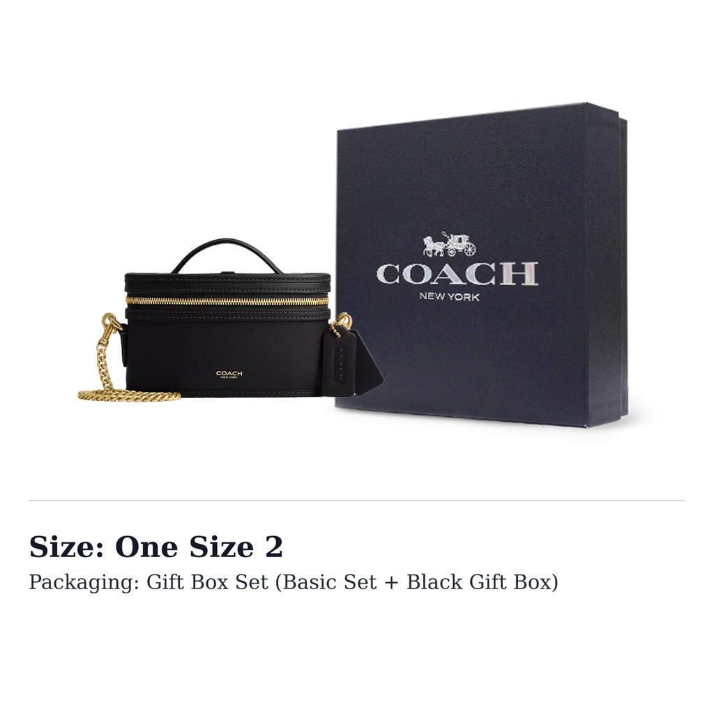 Coach Trail Glove Tanned Leather Handbag Mini Women's Black CCY84-B4BK