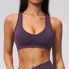 Seamless knitted bra V-neck I-shaped beauty back slim fitness Pilates sports quick-drying yoga underwear women
