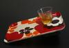 NR Tray L 39cm Check Blue Microwave Safe Serving Tray Stylish Cute Plastic Tray Kitchen Placemat Serving Commercial Cafe Made in Japan TATSU-CRAFT