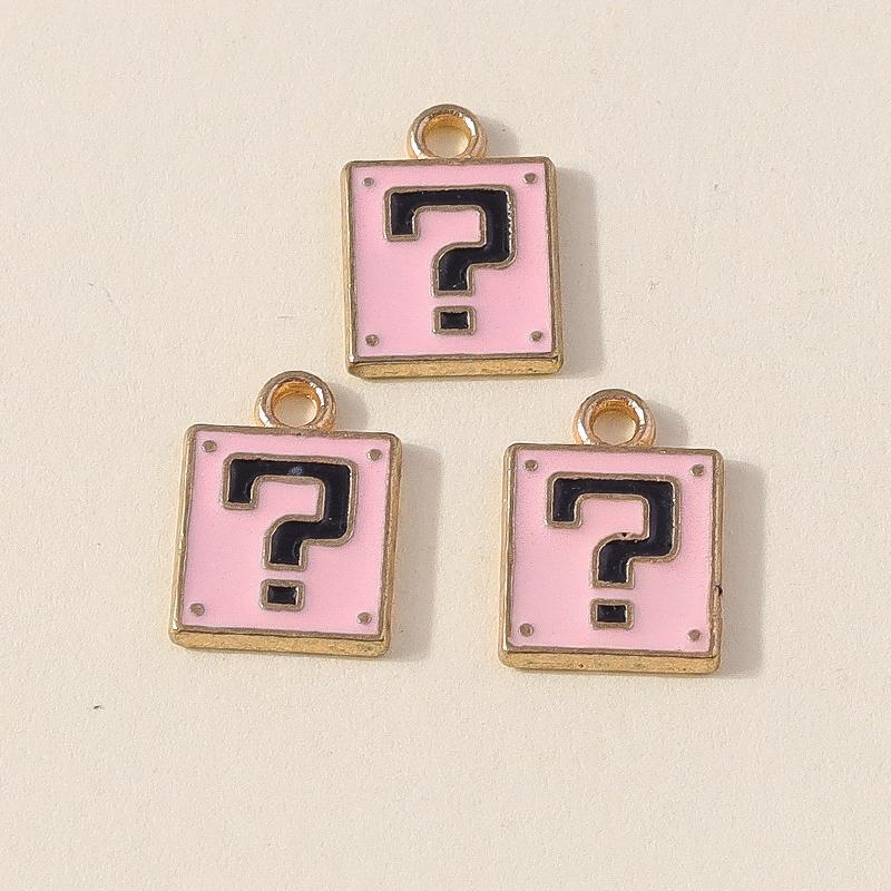 Duarte 20Pcs/Lot Cute Mini Colorful Enamel Question Mark Charms Pendants for Jewelry Making Necklaces Earrings DIY Crafts Supply