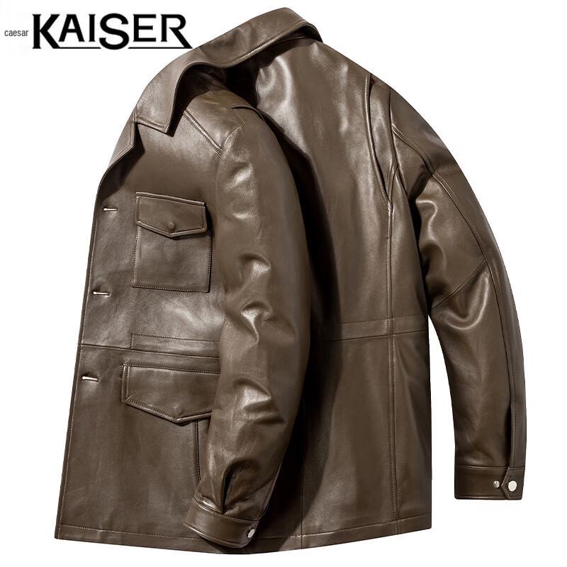 

Kaiser Men s Genuine Sheepskin Leather Jacket XL