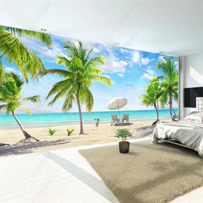 Fototapeta Coconut Tree Beach Fototapeta Obývací pokoj Tapeta na pozadí TV Ložnice Fototapeta Domácí dekorace