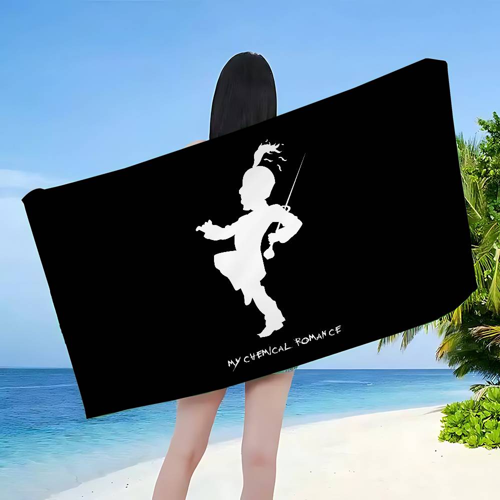Band My C-Chemical R-Romance Microfiber Printed Beach Towel Mountain Climbing Yoga Beach Swimming Running Absorbent Soft Towel