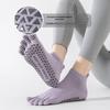 Women's Non-Slip Cotton Yoga Toe Socks for Pilates, Fitness, and Indoor Sports