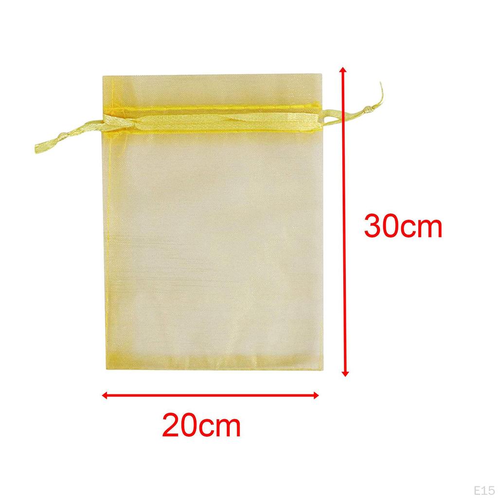 100 Protection Bags, Fruit Mesh Bags with Drawstring,
