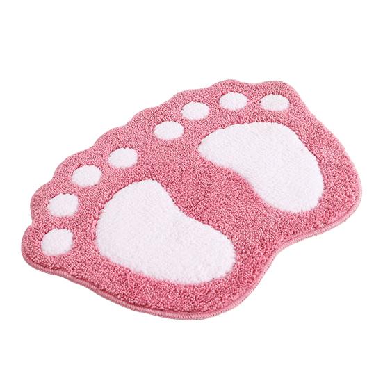 Yousheng Bathroom Floor Mat Quick Drying Anti-Slip Machine Washable Bath Rug Funny Foot Design Bedroom Entryway Door Mat