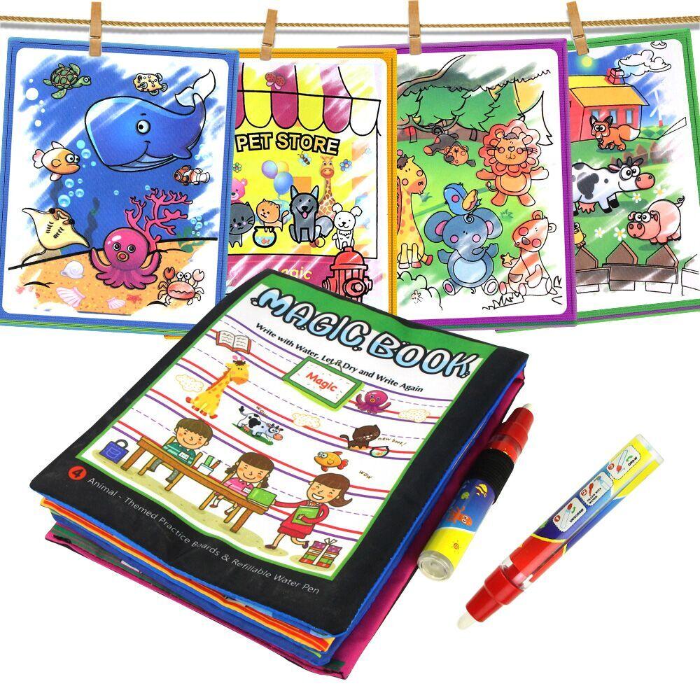 Magic Water Drawing Book Coloring Book Painting Board Doodle Book in Drawing Toys Educational Toys for Kids Xmas Gifts