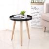 Pine Wood Triangle Side Table - Creative Small Round Corner Coffee Table