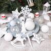 SHareconn 100pcs Christmas Tree Decorations Ornaments Set, Shatterproof Plastic Baubles Decorative Balls for Xmas Tree Decor Holiday Wedding Party,