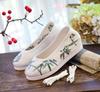 Women's Hanfu Embroidered Round Toe Cloth Shoes for Spring/Autumn - Ancient Style Dance & Stage Play Footwear