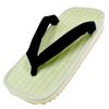 [Ai-Ai] Setta Sandals, Sponge Sole, Tatami Rush Grass, Size M, Black, Indigo Dyed Thongs (Stripes/Hemp Leaf/Seigaiha Pattern), Black Thongs, 5 Sizes A
