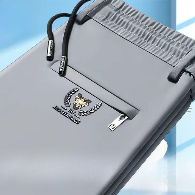 Calças de Verão para Homem, Calças Casuais Elásticas, Calças Longas Esportivas Leves de Secagem Rápida com Pernas Retas para Homem