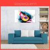 Stunning Modern Wall Art Oil Painting On Canvas Woman Face For Chic Room Decor
