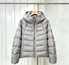 European light and thin hooded down jacket women's short white duck down autumn and winter new ribs loose warm jacket