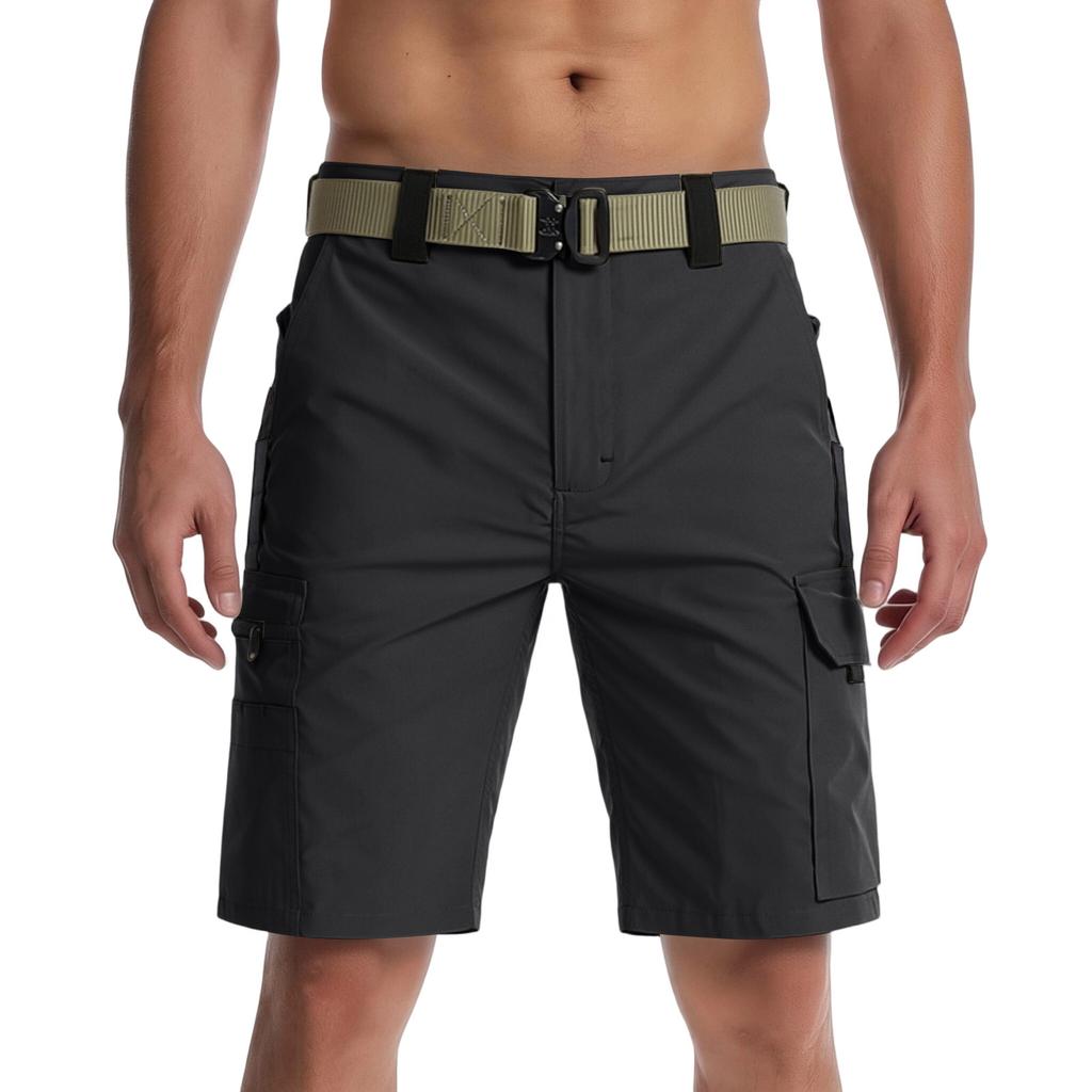 Men Cargo Shorts Multi Pocket Utility Outdoor Work Shorts with Adjustable Waistband and Durable Stitching