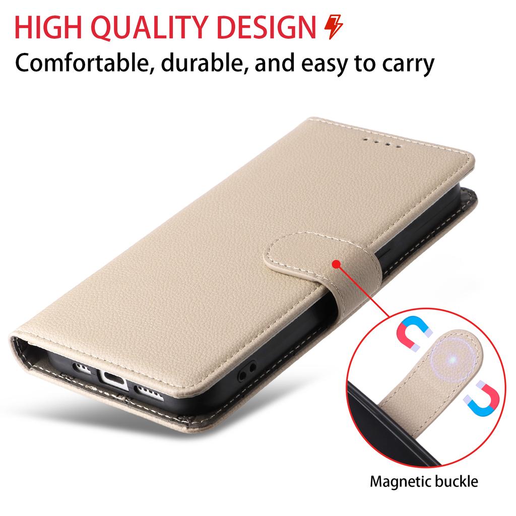 For TECNO Spark 40 Pro+ 4G Case RFID Blocking 3 Card Slots PU Leather Phone Cover with Wrist Strap