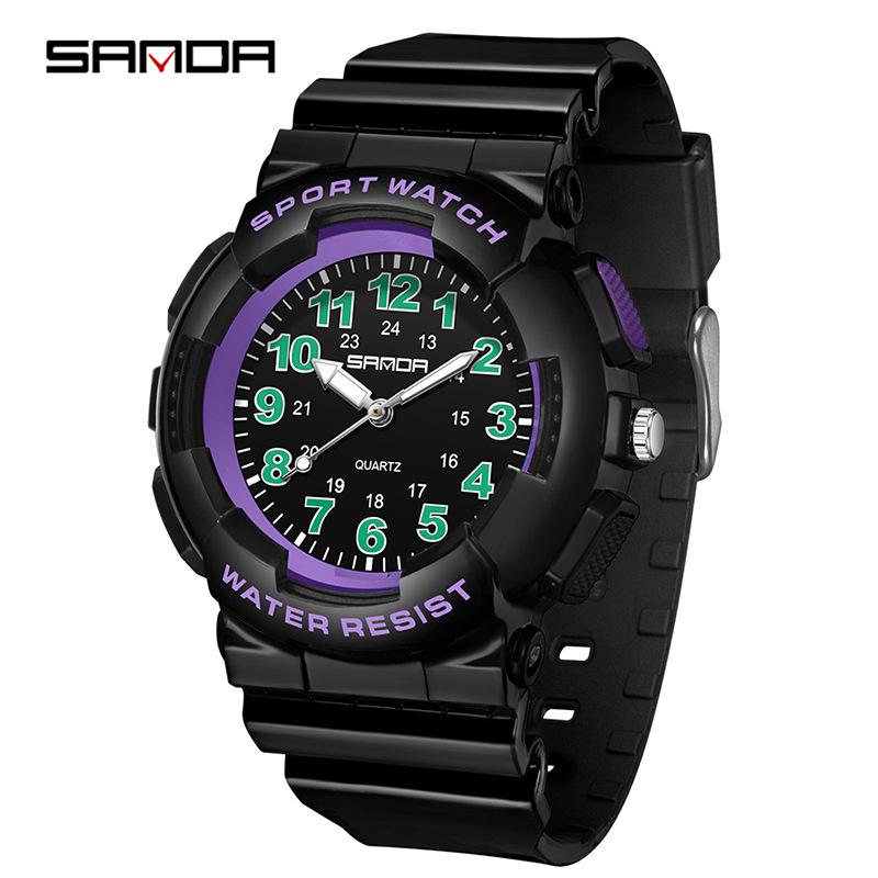 Sanda Waterproof Luminous Quartz Watch for Teens, Men & Women - Large Dial & Casual Design