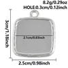 6pcs Stainless Steel Blank Tray Pendant For Decoration Geometry Cabochon Settings Base Charms DIY Handmade Materials Accessories