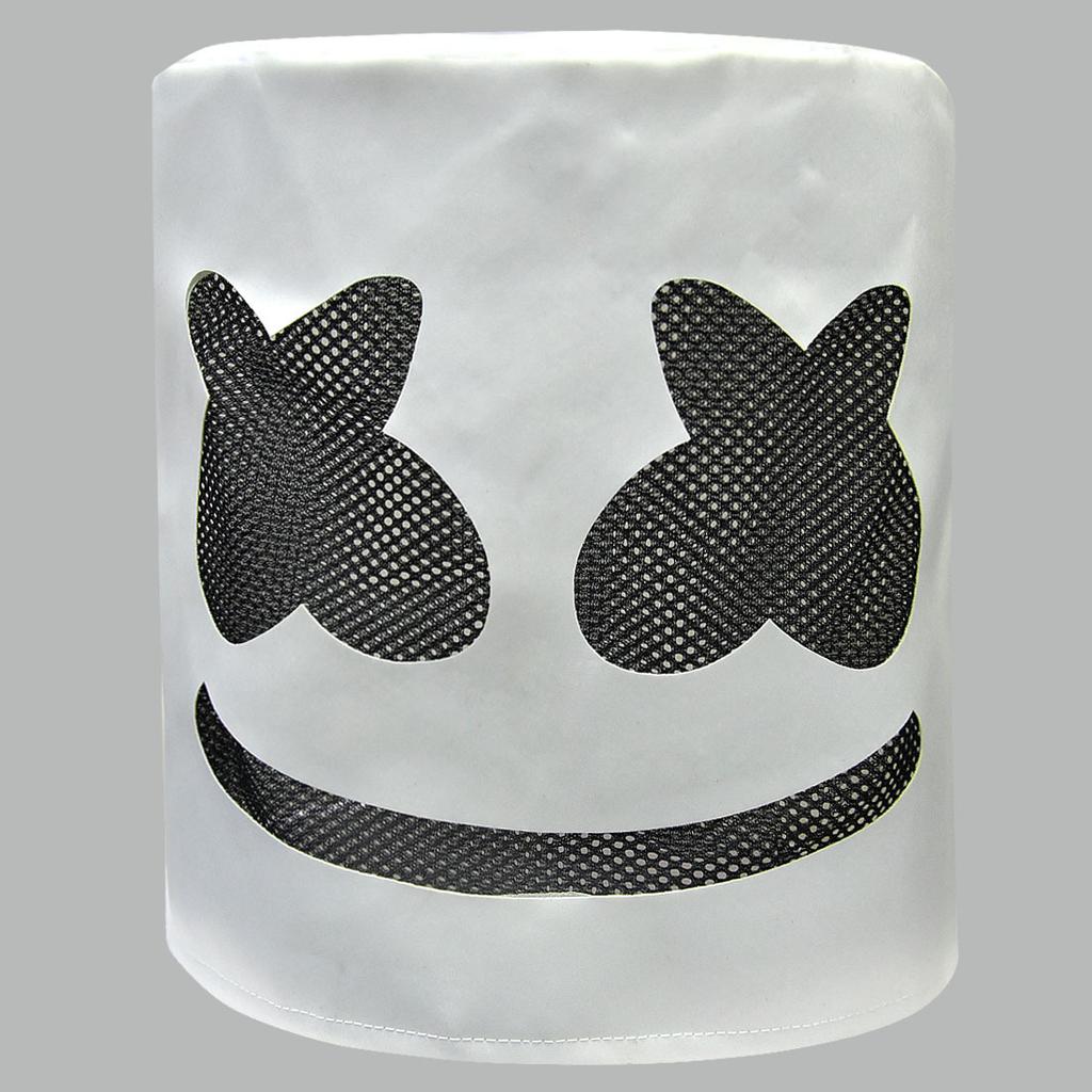 Set Felpa con Maniche Lunghe Pantaloni Maschera Copricapo DJ Marshmello per Bambini e Bambine Costumi Cosplay di Halloween Vestito per Giochi di Ruolo